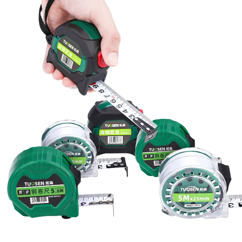 Mini 5m Self-Locking Stainless Steel Tape Measure – Durable Retractable Measuring Ruler with Steel Blade, Bulk Wholesale for Home & Workshop